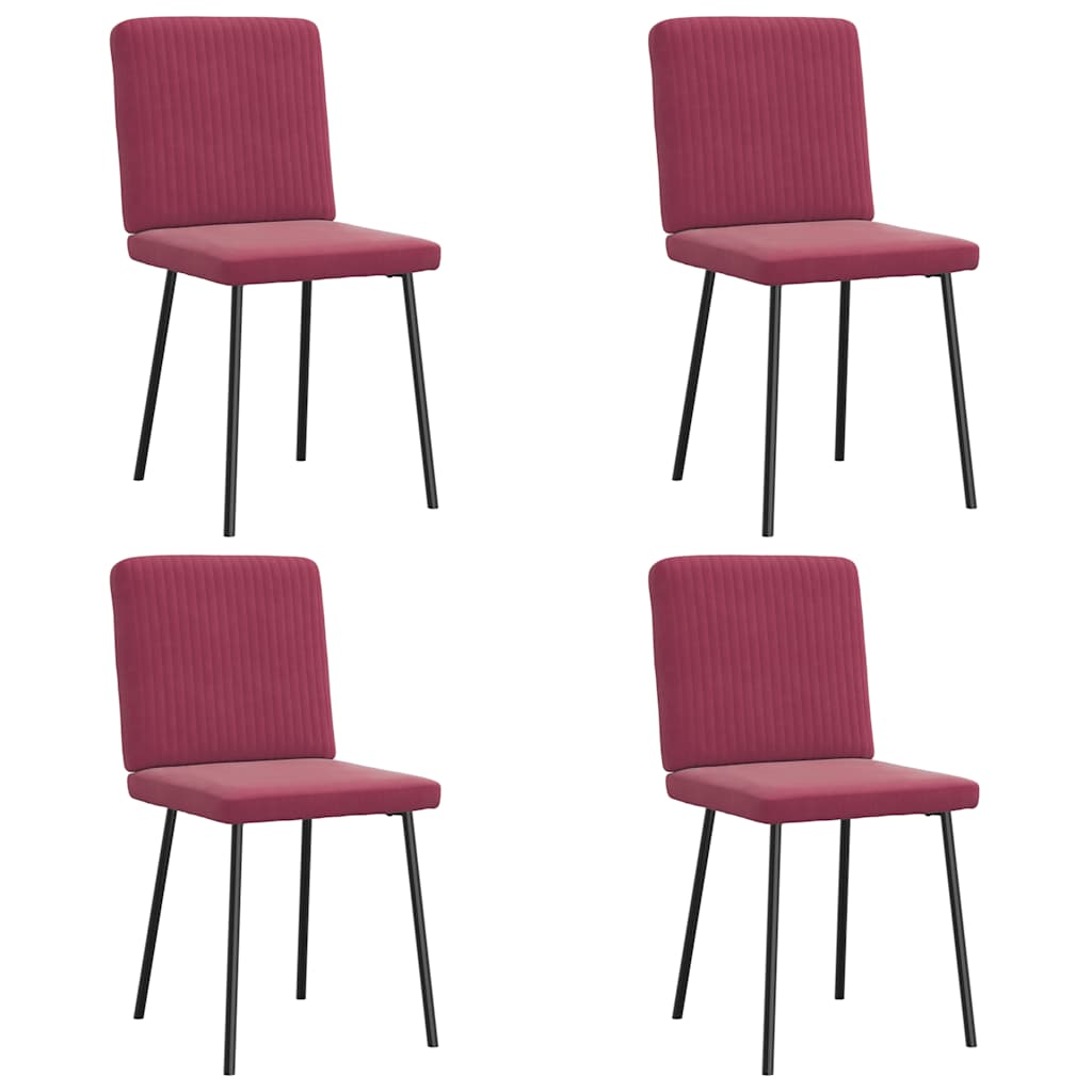 vidaXL Eetkamerstoelen 4 st fluweel lichtgrijs