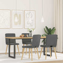 vidaXL Eetkamerstoelen 4 st stof lichtgrijs