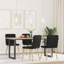 vidaXL Eetkamerstoelen 4 st stof lichtgrijs