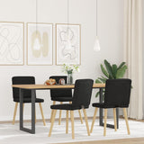 vidaXL Eetkamerstoelen 4 st stof lichtgrijs