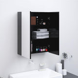 vidaXL Badkamerkast met spiegel 60x15x75 cm MDF glanzend zwart