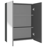 vidaXL Badkamerkast met spiegel 60x15x75 cm MDF glanzend zwart