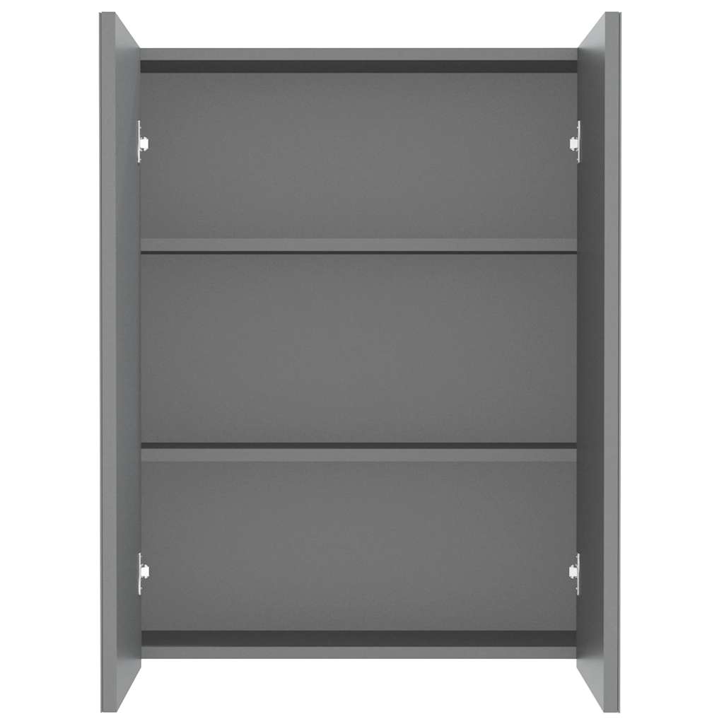 vidaXL Badkamerkast met spiegel 60x15x75 cm MDF glanzend zwart
