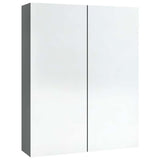 vidaXL Badkamerkast met spiegel 60x15x75 cm MDF glanzend zwart