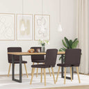 vidaXL Eetkamerstoelen 4 st stof lichtgrijs