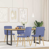 vidaXL Eetkamerstoelen 4 st stof lichtgrijs