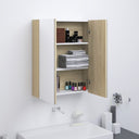 vidaXL Badkamerkast met spiegel 60x15x75 cm MDF glanzend zwart