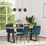 vidaXL Eetkamerstoelen 4 st fluweel lichtgrijs