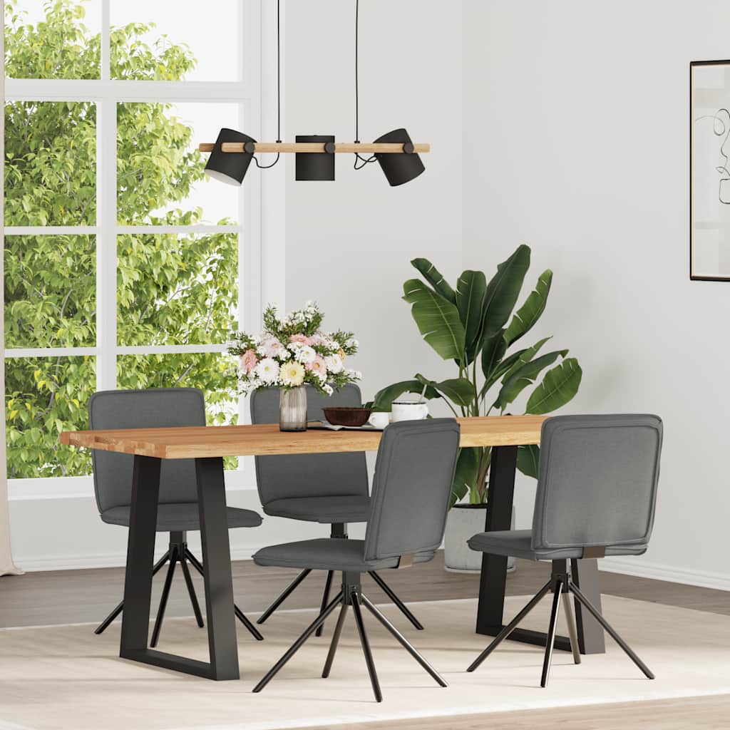 vidaXL Eetkamerstoelen 4 st stof lichtgrijs
