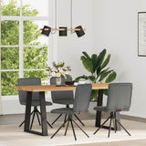 vidaXL Eetkamerstoelen 4 st stof lichtgrijs
