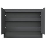 vidaXL Badkamerkast met spiegel 80x15x60 cm MDF glanzend zwart