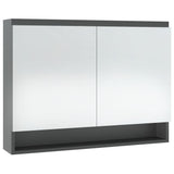 vidaXL Badkamerkast met spiegel 80x15x60 cm MDF glanzend zwart