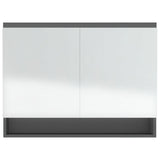 vidaXL Badkamerkast met spiegel 80x15x60 cm MDF glanzend zwart