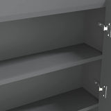 vidaXL Badkamerkast met spiegel 80x15x60 cm MDF glanzend zwart
