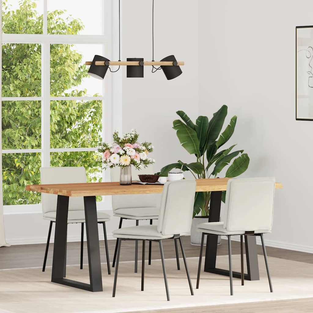 vidaXL Eetkamerstoelen 4 st fluweel lichtgrijs