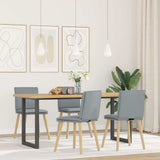 vidaXL Eetkamerstoelen 4 st stof lichtgrijs