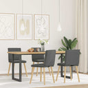 vidaXL Eetkamerstoelen 4 st stof lichtgrijs