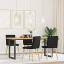 vidaXL Eetkamerstoelen 4 st stof lichtgrijs