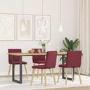 vidaXL Eetkamerstoelen 4 st stof lichtgrijs