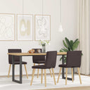 vidaXL Eetkamerstoelen 4 st stof lichtgrijs