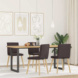 vidaXL Eetkamerstoelen 4 st stof lichtgrijs