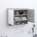 vidaXL Badkamerkast met spiegel 80x15x60 cm MDF glanzend zwart