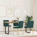 vidaXL Eetkamerstoelen 4 st stof lichtgrijs