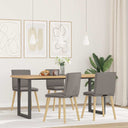 vidaXL Eetkamerstoelen 4 st stof lichtgrijs
