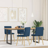 vidaXL Eetkamerstoelen 4 st stof lichtgrijs