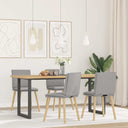 vidaXL Eetkamerstoelen 4 st stof lichtgrijs