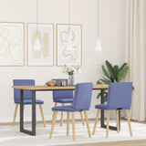 vidaXL Eetkamerstoelen 4 st stof lichtgrijs