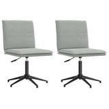 vidaXL Eetkamerstoelen 2 st fluweel lichtgrijs