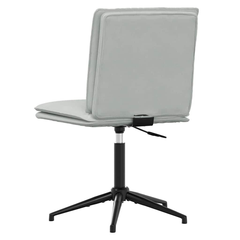 vidaXL Eetkamerstoelen 2 st fluweel lichtgrijs