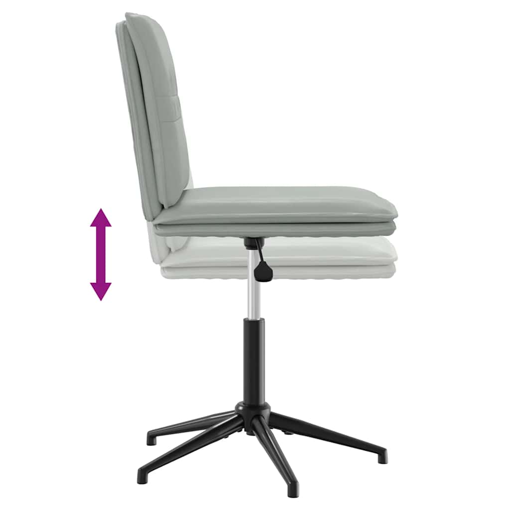 vidaXL Eetkamerstoelen 2 st fluweel lichtgrijs