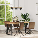 vidaXL Eetkamerstoelen 4 st kunstsuède bruin