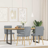 vidaXL Eetkamerstoelen 4 st stof lichtgrijs