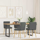 vidaXL Eetkamerstoelen 4 st stof lichtgrijs