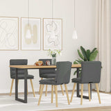 vidaXL Eetkamerstoelen 4 st stof lichtgrijs