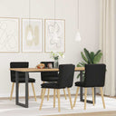 vidaXL Eetkamerstoelen 4 st stof lichtgrijs