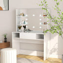 vidaXL Kaptafel met LED-verlichting 100x40x135 cm MDF wit