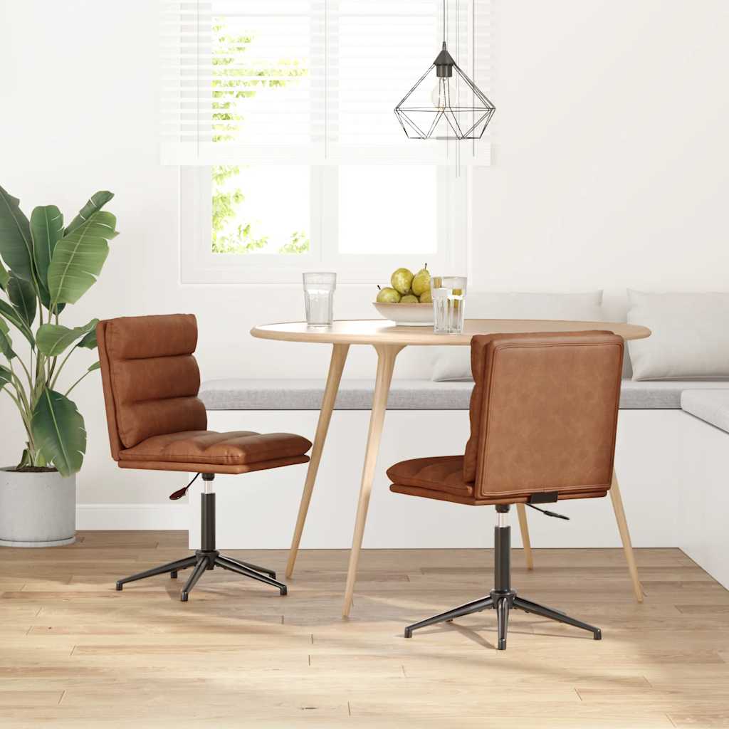 vidaXL Eetkamerstoelen 2 st kunstleer zwart