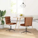 vidaXL Eetkamerstoelen 2 st kunstleer zwart