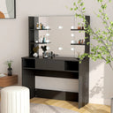 vidaXL Kaptafel met LED-verlichting 100x40x135 cm MDF wit
