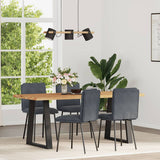 vidaXL Eetkamerstoelen 4 st fluweel lichtgrijs