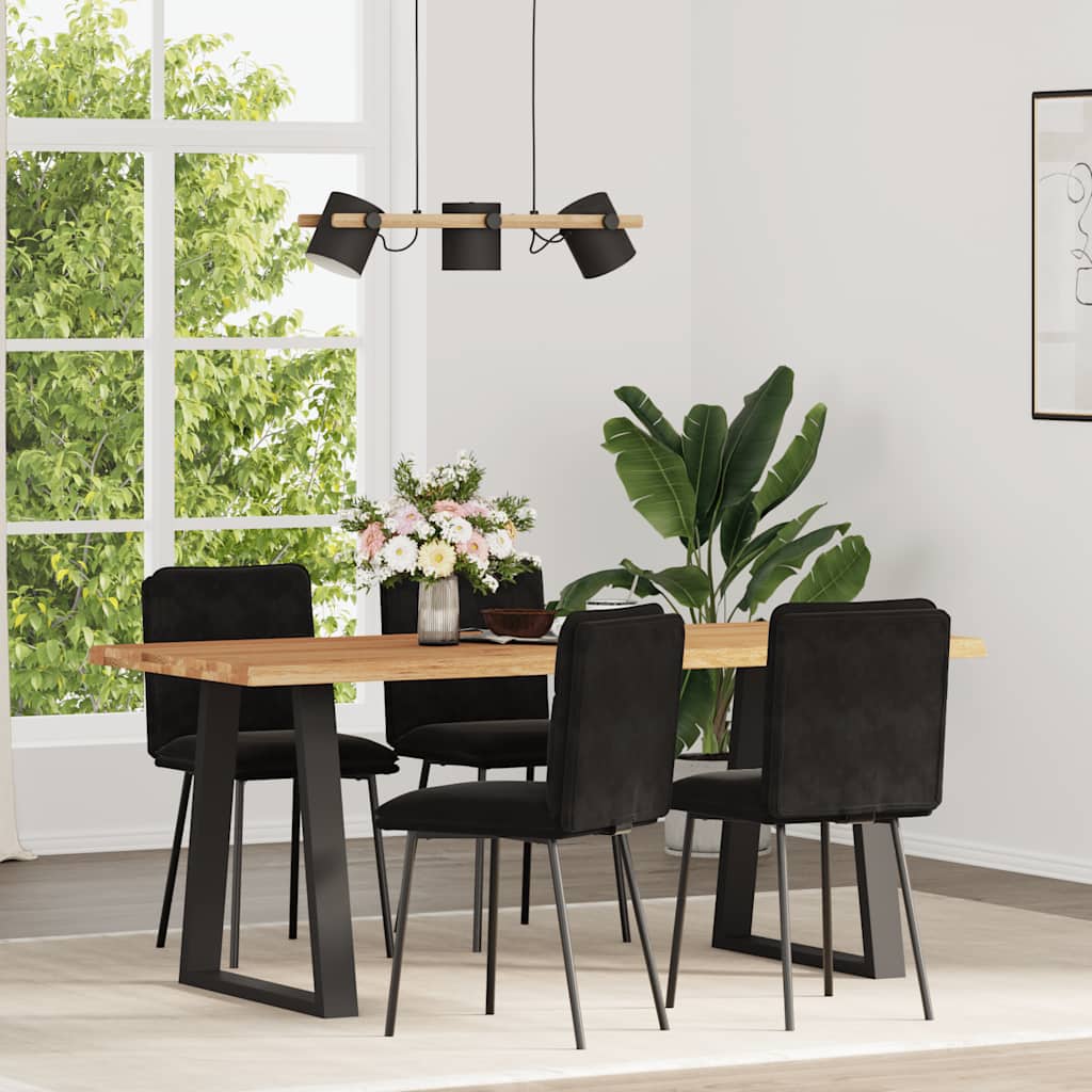 vidaXL Eetkamerstoelen 4 st fluweel lichtgrijs