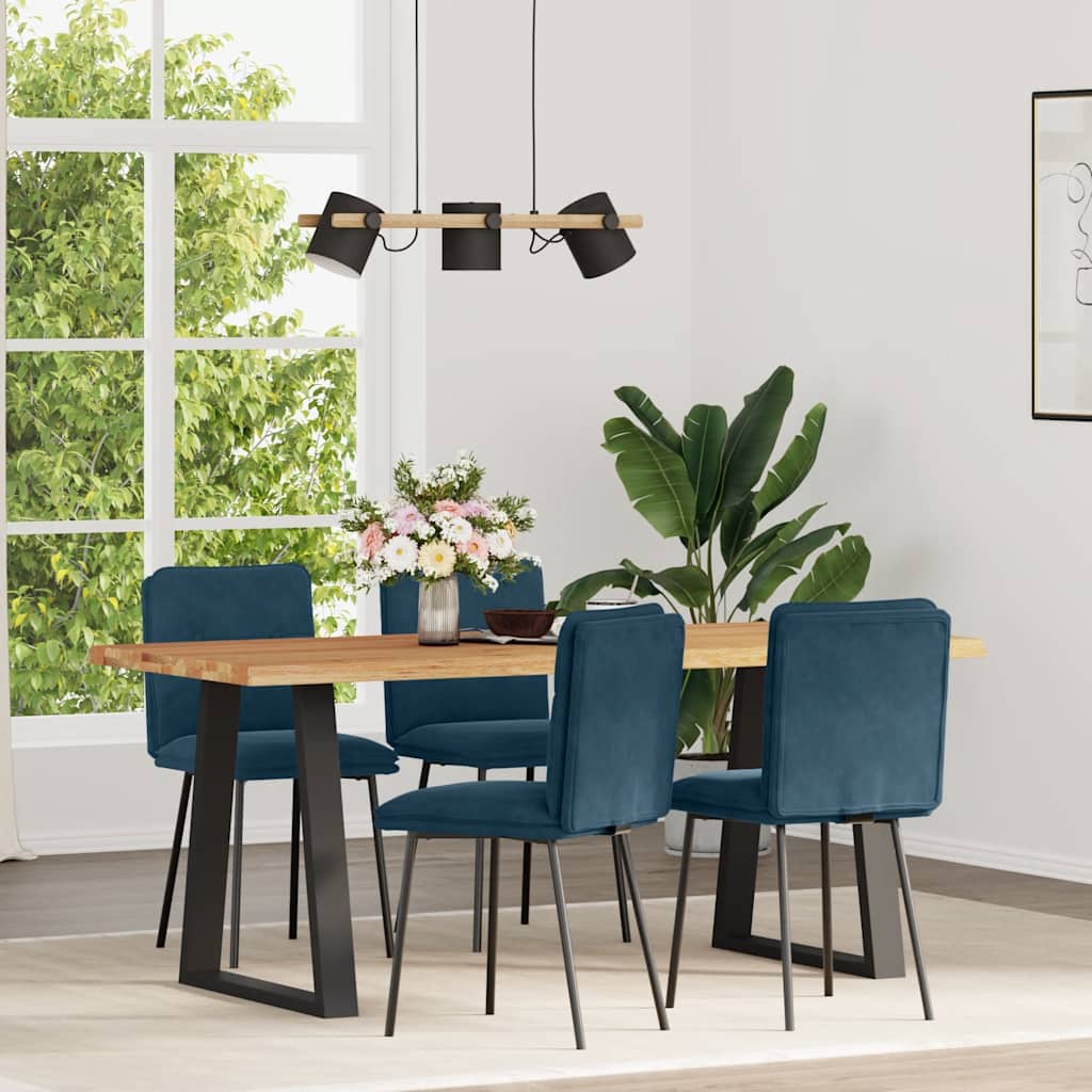 vidaXL Eetkamerstoelen 4 st fluweel lichtgrijs