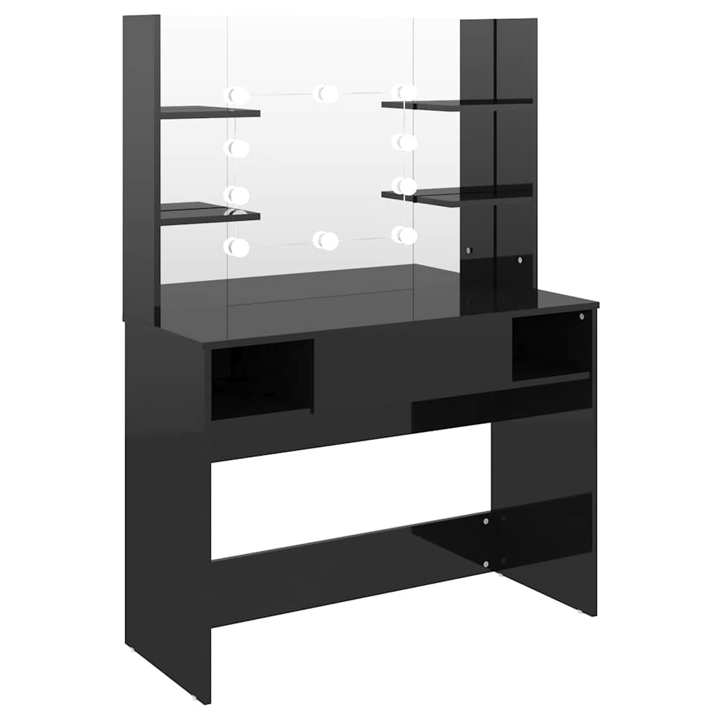 vidaXL Kaptafel met LED-verlichting 100x40x135 cm MDF wit