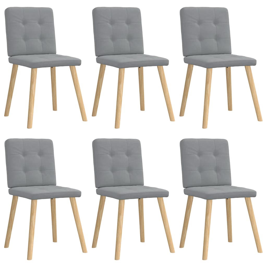 vidaXL Eetkamerstoelen 4 st stof lichtgrijs