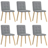 vidaXL Eetkamerstoelen 4 st stof lichtgrijs