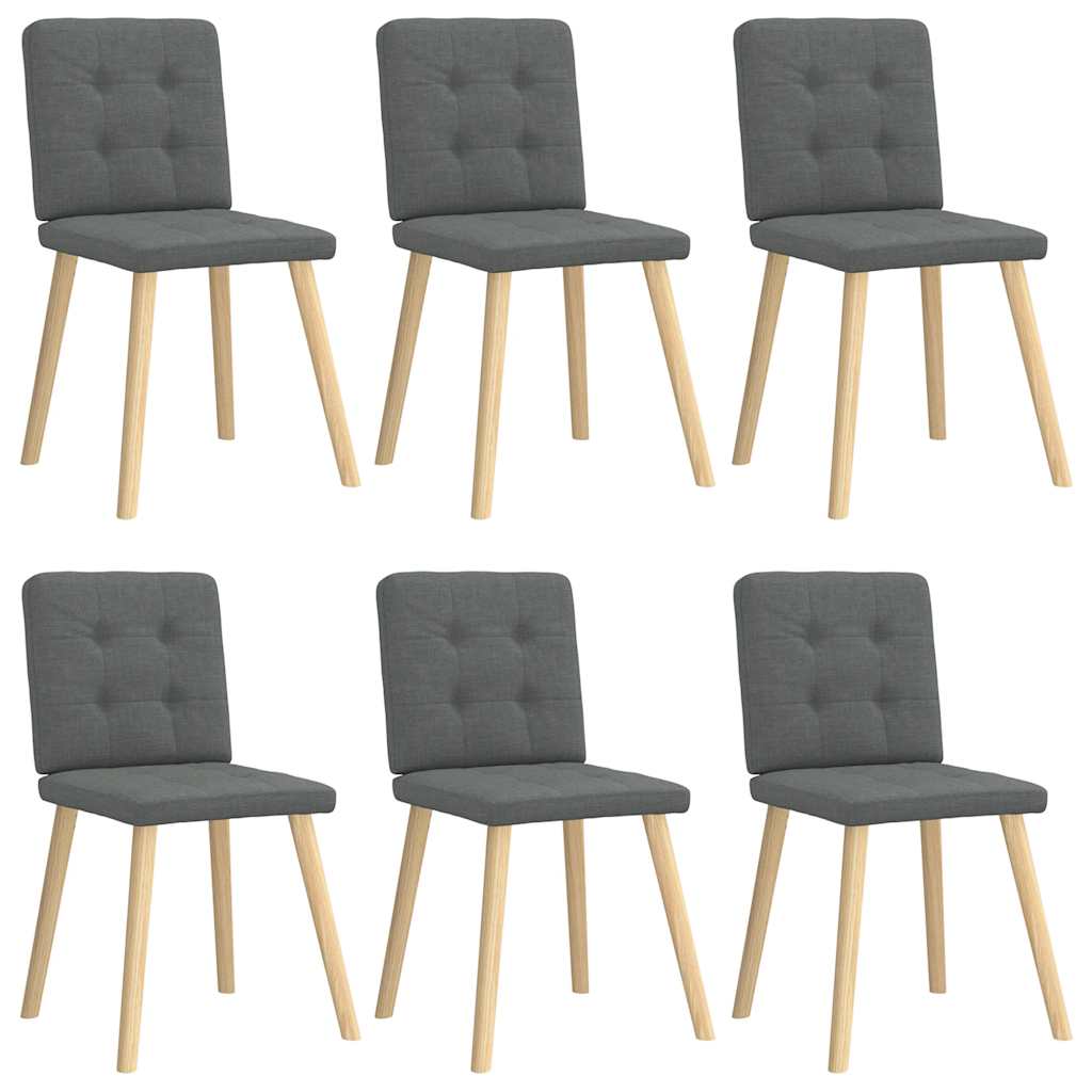 vidaXL Eetkamerstoelen 4 st stof lichtgrijs